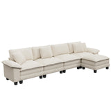 PHI VILLA Oversized Sectional Sofa L Shaped 5-Seat Modular Cloud Couch