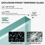 Frameless Pivot Shower Door 29-30" W x 72" H, Pivot Swing Shower Glass Door with 1/4"(6mm) Clear Tempered Glass Shower Door, Easy to Clean Bathroom Shower Door, Matte Black