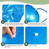 Hungdao 10 Pack 22 Inch Heavy Duty Exercise Balls Inflatable Pregnancy Yoga Pilates & Fitness Ball for Stretching Balance Therapy and Physical Fitness (Blue)