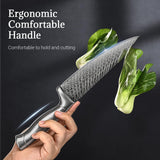 Knife Set, Emojoy 15 Pieces Kitchen Knife Block Set with Built-in Sharpener, High Carbon Stainless Steel Sharp Knife Block Set with Hollow Handle