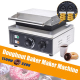 12 Compartments Electric Donut Maker Machine, Commercial Mini Donut Machine 1550W Electric Nonstick Doughnut Making Machine Donut Machine for Doughnut Breakfast Home Desserts