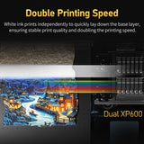DXZ A3 UV DTF Printer Bundle with Laminator, Dual F1080 Print Heads UV Printer, Auto Cleaning & White Ink Stirring System, Professional Printer for Tumblers, Glass, Metal, Wood, Leather