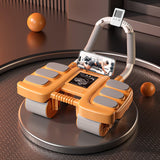 POYIPI 2024 New Ab Wheel Roller with Elbow Support - Automatic Rebound Abdominal Wheel Roller, The Upgraded Four-wheel Abdominal Wheel Core Workout Equipment Home Gym Abs Machine, Orange