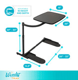 Stander Wonder Tray, Adjustable Swivel Table, Large Laptop Stand, Couch Desk
