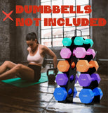 Weight Rack for Dumbbells, 5 Tiers Compact A-Frame Home Gym Organizer, Dumbbell Rack Stand Only, Alloy Steel Dumbbell Rack t (Dumbbells Not Include)