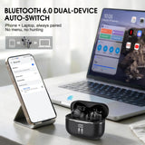 Active Noise Cancelling Ear Buds Wireless Earbuds HiFi Sound 60H Playtime