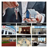 Wall-Mountable Metal Key Cabinet with Lock - Secure Key Storage Box with Markable Keychains