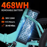 NARRAK Electric Tricycle for Adults,Fat Tire Folding Electric Trike,3 Wheels Electric Bicycle Bikes, Peak 700W/1100W Step-Thru Etrike with Removable Battery and Large Basket