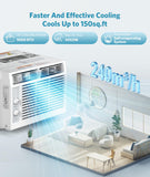 KISSAIR 5,000 BTU Window Air Conditioner Cools Up to 150 Sq. Ft, Utral Quiet Air Conditioner Window Unit with Mechanical Controls, 2 Fan Speeds, Small Window AC Unit, Ideal for Bedroom