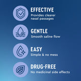 Saline Nasal Rinse Kit with 1 Nose Cleaner, 20 Salt Pods, Sky Blue Travel Bag Navage