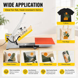 15"x15" Heat Press Machine, Semi-Auto, Adjustable Pressure