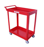 HIGOOD Heavy Duty Service Utility Cart,2 Shelf Steel, 800-Pound Capacity, 35.6 x 18.1x38-Inch RED
