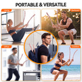 LunaHush Cordless Ropeless Battle Ropes for Home Gym, 3 Adjustable Resistance, Heavy Duty Strength Training Equipment for HIIT, Full Body Workout, Men & Women, Pink