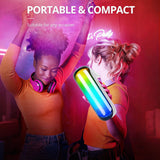 T&G Bluetooth Speaker RGB Lights, 15W Loud Stereo Sound, IPX4 Waterproof Shower Speaker, 24H Battery Portable for Outdoor Party Beach Pool