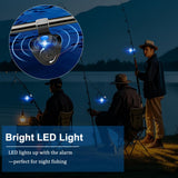 Linkstyle Fishing Bite Alarms, 4PCS Electronic Fish Bite Indicator, Fish Pole Clip On Alert Bells with Lights for Night Fishing
