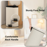 SolaceCove 8 Gallon Anti-Fingerprint Stainless Steel Garbage Can with Foot Pedal for Kitchen,30L Kitchen Trash Can with Soft Close Lid & Removable Inner Bucket