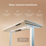 Desktronic HomePro Standing Desk 60x30 — Made in Europe, Ergonomic Sit Stand Home Office Desk, Electric Height Adjustable, Dual Motor