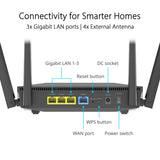 ASUS Rt-Ax52 Ax1800 Aimesh Wireless Router Gigabit, W128826185 (Wireless Router Gigabit Ethernet Dual-Band (2.4 Ghz / 5 Ghz) Black)