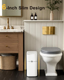 Touchless Automatic Bathroom Trash Can with Lid - 3 Gallon Slim Motion Sensor Garbage Can for Bedroom, Kitchen