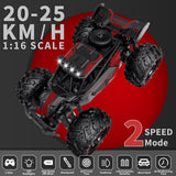 Carox Remote Control Car, 2.4GHz 25KM/H High Speed RC Car, 1:18 Off-Road Monster Truck with LED Lights and 1800mAh Rechargeable Battery – Ideal Gift for Boys 6+