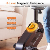 HitGo Ergonomic Office Chair with Exercise Bike, 330LBS Under-Desk Bike with 9-Level Height-Adjustable Seat, 8-Level Resistance, Rolling Wheels, Quiet Fitness for Home Office (Black)