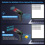 PecuMecu Bluetooth 1D 2D Barcode Scanner, 3-in-1 Bluetooth & 2.4G Wireless & USB QR Barcode Reader, PDF417 Data Matrix Handheld Bar Code Scanner Work with Windows, Android, iOS