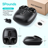Heated Foot Massager for Neuropathy and Plantar Fasciitis, Foot Massager with Heat, Shiatsu Deep Kneading, Vibration, Rolling Compression, 3-Level Adjustable for Pain Relief, Portable for Home Use