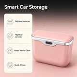 Mxqtuv Hanging Car Trash Can, Leakproof Garbage Bin with Lid, Pink