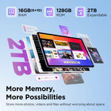 TCL TAB A1 Plus Android Tablet, 12.2” 2.4K 120Hz Display, 16GB RAM (6GB+10GB), 128GB Storage