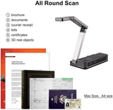 Portable Scanner with Auto-Feed Docking Scanner Paiyi HD 5 Million Digital Classroom Document Camera Visuer School Teaching No Smearing Calligraphy Art Teaching Physical Exhibition