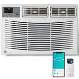 12000 BTU Window AC Unit - 115V Wi-Fi Enabled Air Conditioner for 550 Sq.Ft Rooms Fast Cooling Window Mounted with Remote Perfect for Apartments, Living Room Office