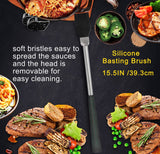 POLIGO 7PCS Golf-Club Style BBQ Tools Set Grilling Tools with Rubber Handle - Stainless Steel Grill Accessories