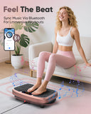 WATEYA Vibration Plate Exercise Machine Vibrating Platform for Fun Lymphatic Drainage and Weight Loss, Vibrant Home Workout Equipment with 1-200 Speeds, Stylish Fitness Gear (Pink)