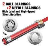 RitFit Elite 6.6ft Olympic Barbell, Robust 33lb Barbell for Weightlifting and Powerlifting, Superior Olympic Bar with Exceptional 900lbs Load Capacity, Weight Bar for 2” Standard Plates Sliver/Red