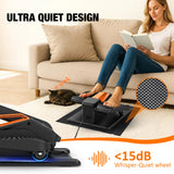 Under Desk Elliptical, Electric Leg Exerciser While Sitting for Seniors Adults, Portable Quiet Elliptical Exercise Machine, Seated Pedal Exerciser, Orange