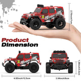 Highmall 1:32 High Speed 20 KM/H Monster Remote rc Car with LED Light Rechargeable Battery, Remote Drifting rc Car Rotate 360° - Boys Toys Suitable for Birthday Mother's Day