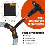 Perantlb Battle Rope with cloth sleeve -1.5/2 Inch Diameter 30' 40' 50' Lengths -Gym Muscle Toning Metabolic Workout Fitness, battle rope Anchor Strap Kit Included (1.5" x 30 ft Length) Perantlb