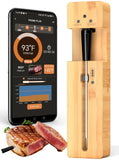 Real-Time Alerts Wireless Meat Thermometer - Smart Bluetooth Probe for BBQ, Grill, Oven, Smoker - Long Range Bluetooth, Accuracy Temp, Dishwasher Clean