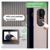 FMDARJXWHCP Wireless WiFi Doorbell Camera 1080P Video Intercom Doorbell(with Screen 32G)