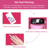 Eastnmythet Touch Screen Nail Printer, Phone Control Digital Nail Art Printer, Automatic DIY Mobile 3D Nail Printer for Home, Shopping Malls,Purple