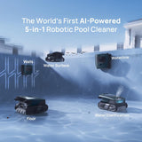 Beatbot AquaSense 2 Ultra Cordless Robotic Pool Cleaner for Complex Pools, Mapping with AI Camera, 5-in-1 Cleaning, Smart Surface Parking, Skimmer with APP Control, Water Clarification – Dark Green