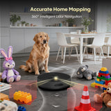 eitton Robot Vacuum and Mop Combo, 6000Pa Strong Suction, Self-Emptying Dock, 90-Day Hands-Free, LiDAR Navigation, Smart Mapping, WiFi/App/Alexa, Robotic Vacuum for Pet Hair, Hard Floors & Carpets
