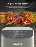 Nuwave Brio Plus 8 Qt Air Fryer, PFAS Free, New & Improved, Digital Touch Screen, Cool White Display, 50°F~400°F