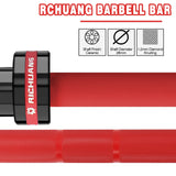 RICHUANG 7ft Olympic Barbell Weight Bar for Weightlifting,Powerlifting,CrossFit Training,700 lbs Max Load Capacity,45 Steel,2 Inch Olympic Strength Training Bar for Home Gym,Exercises Fitness Equipment 700LBS-Red