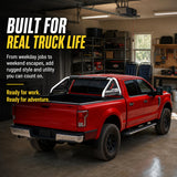 MONOKING Full Size Stainless Steel Roll Bar for Truck with Brake Light, Sports Bar for 2007-2026 Raptor F150 F250 F350 F450 Silverado 1500/2500/3500/4500 Sierra Dodge Ram Tundra Titan