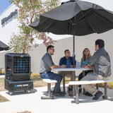 BendPak Cool Boss Evaporative Air Cooler, 15-Gallon Auto-Refill Reservoir, 1,850 CFM, Covers 650 Sq. Ft., 3-Speed Fan with Auto Swing Louvers, for Patio, Garage, Commercial or Home Use