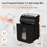 Paper Shredder for Home Office,VidaTeco 14-Sheet 60-Mins Micro Cut Shredder with US Patented Blade,Shred Card/CD/Clip/Staple,for Home Use Heavy Duty,AUTO Jam Proof,5.3-Gallon Pullout Bin(ETL) VidaTeco