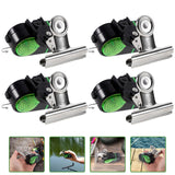 LIOOBO 4PCS Fish Alarm Bite Indicator Sound LED Fishing Alarm Waterproof Battery Powered Clip on Fishing Rod Night Fishing Supplies