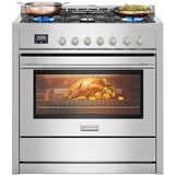 Empava 36″ Professional Gas Range with 18K BTU Triple-Ring Power Burner