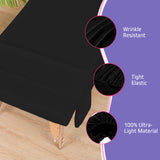 XOLLOZ Massage Table Sheets Set – 3 Piece 4 Set, Microfiber Spa Bed Sheets, Cotton-Feel Massage Bed Cover, Wrinkle & Oil Resistant, Soft Accessories for Estheticians – Black